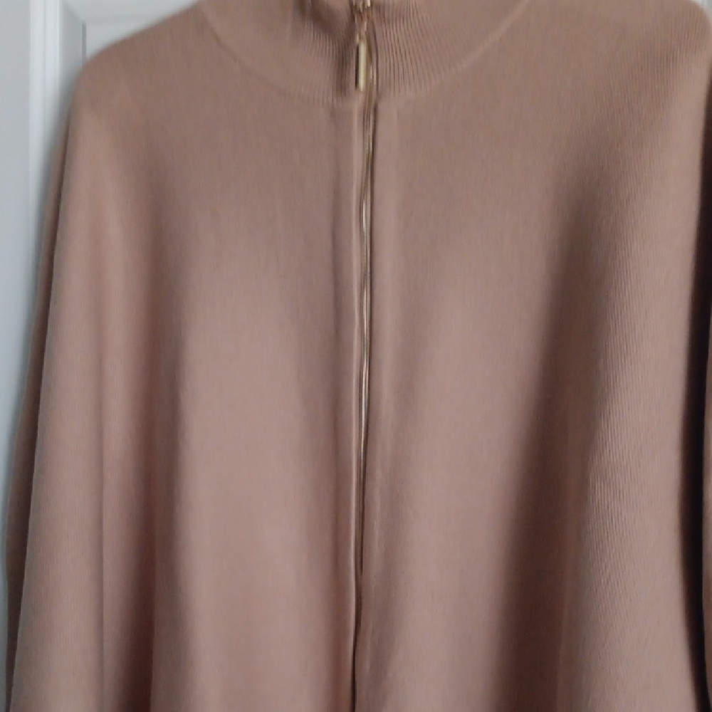 Tan Zip-Up Sweater